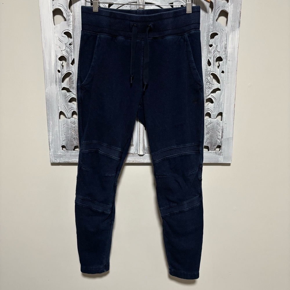 NEW G-Star Raw Motac X Super Moto Cotton Dark Denim Jean Look Sweatpants Size S